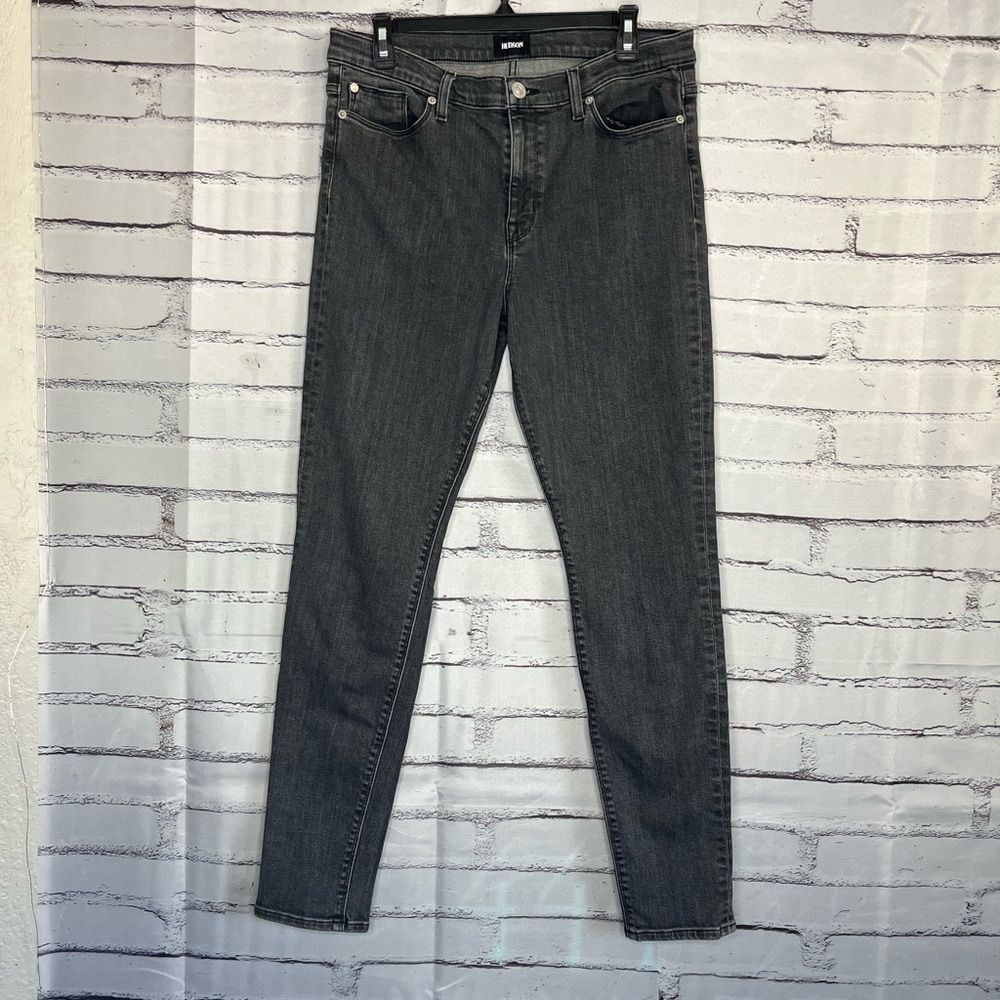 Hudson Jeans Gray Skinny Fit Ankle-Length Sz 32 Y2k Denim Stretch High Waist